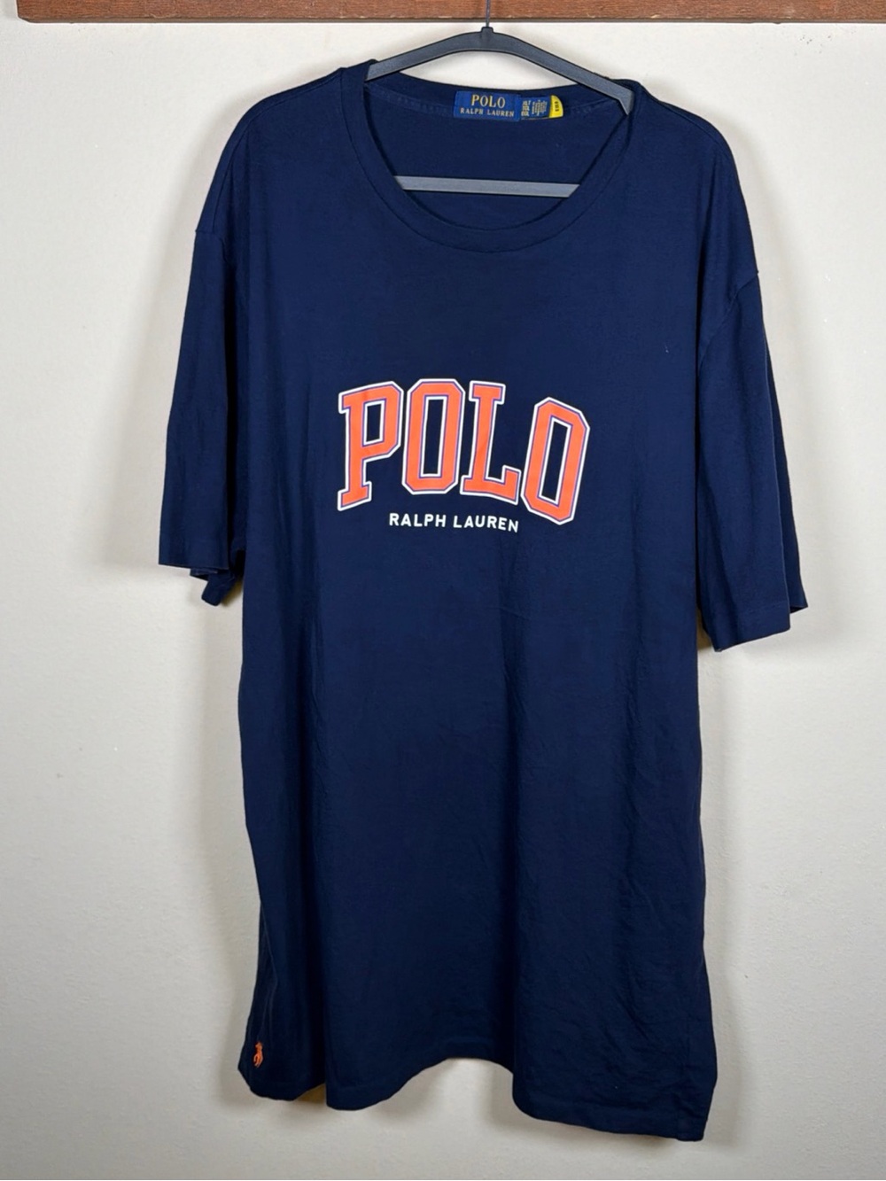 Polo Ralph Lauren Shirt Men XLT Orange Logo Tee Big & Tall